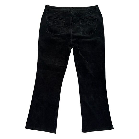 Jones New York Corduroy Pants Size 12P Black Bootcut Stretch Classic Fall Winter - Picture 14 of 14